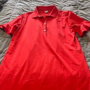 Chico's Bright Red Polo dress with Button